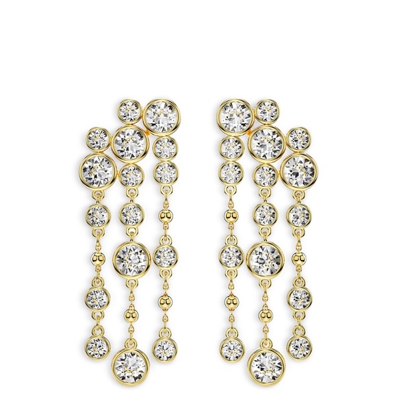 Swarovski Jewelry - Swarovski Gold and Silver Crystal Earrings